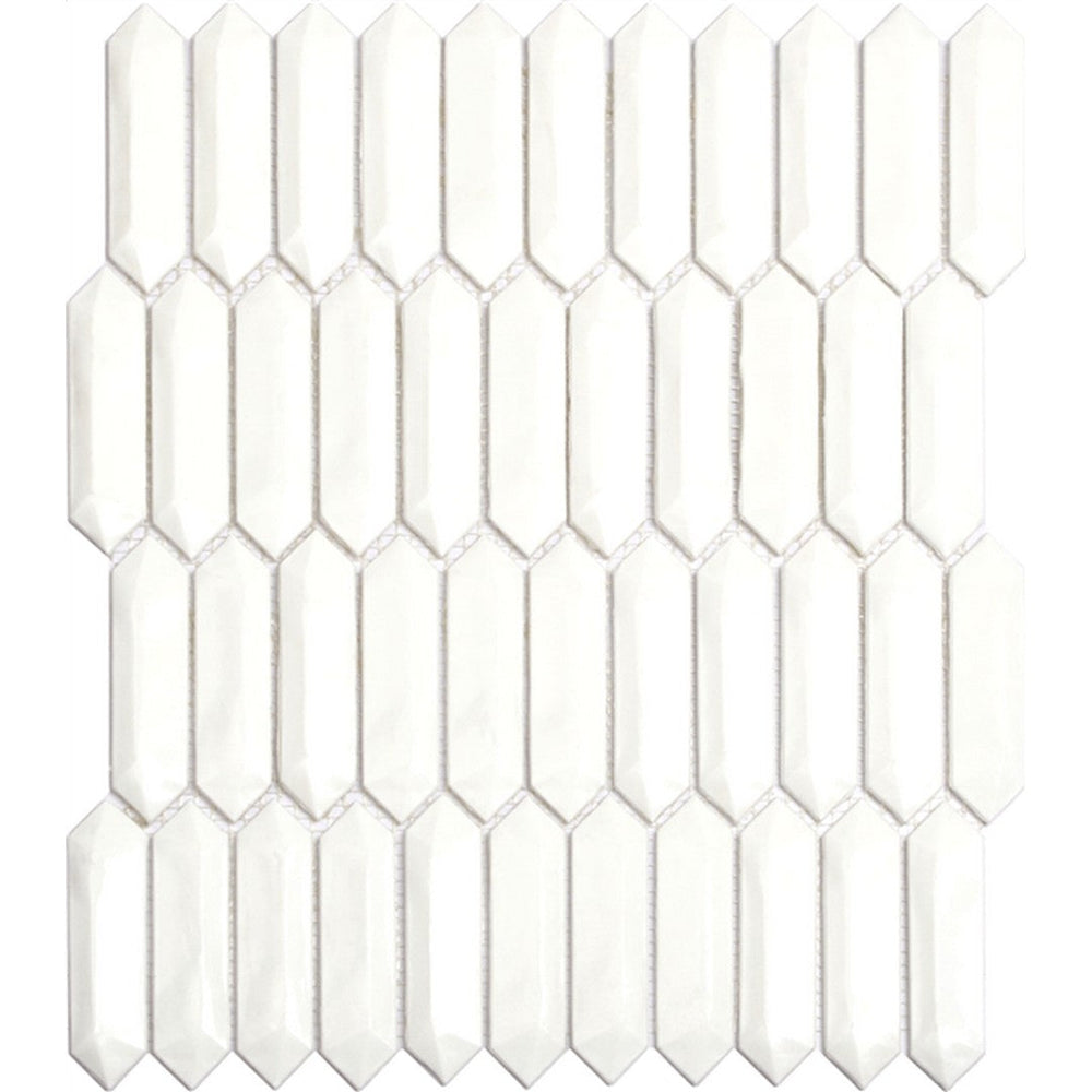 Happy Floors 11.8" x 11.8" Tortuga Picket Glass & Stone Mosaic