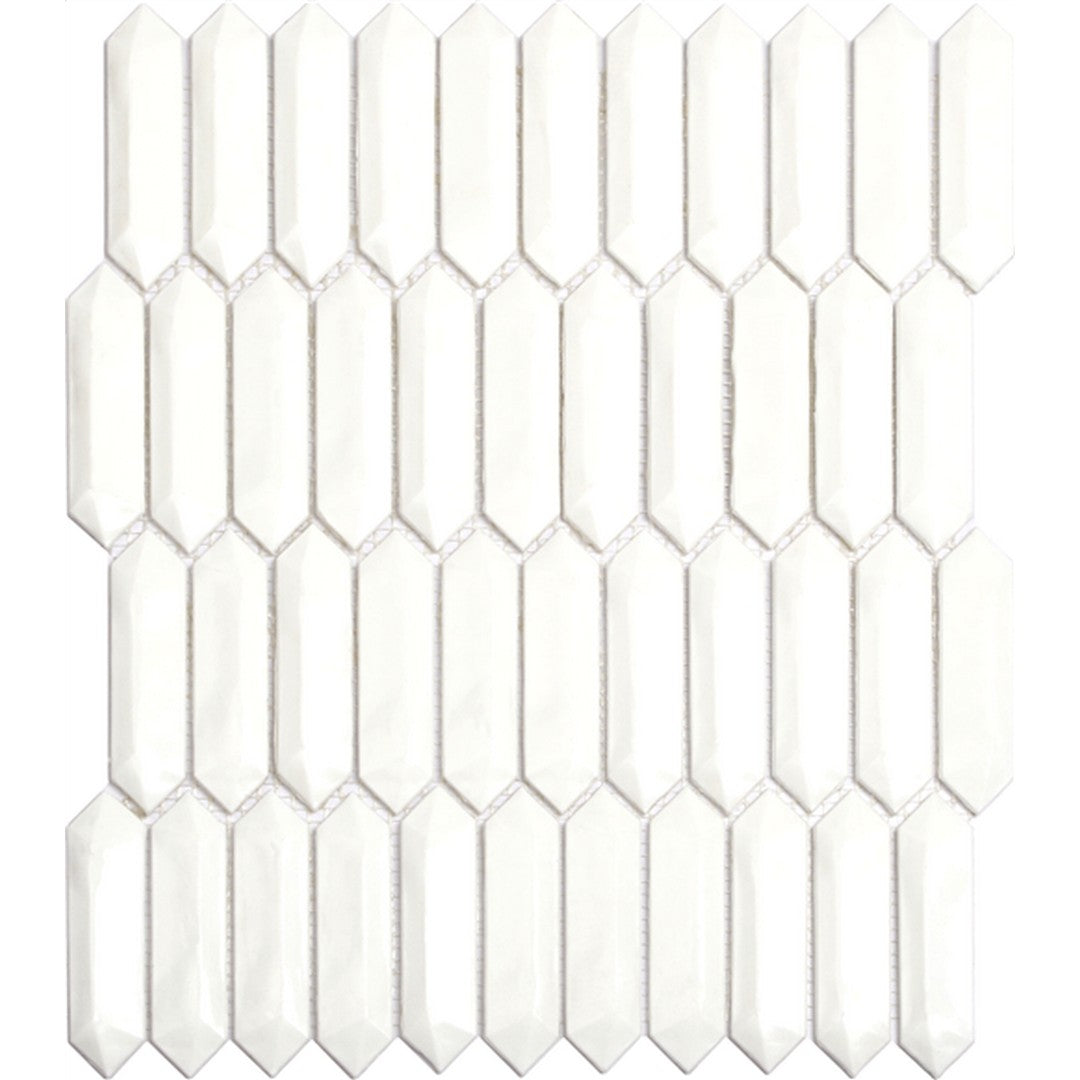 Happy Floors 11.8" x 11.8" Tortuga Picket Glass & Stone Mosaic