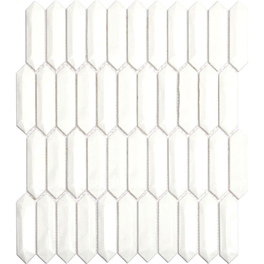 Happy Floors 11.8" x 11.8" Tortuga Picket Glass & Stone Mosaic