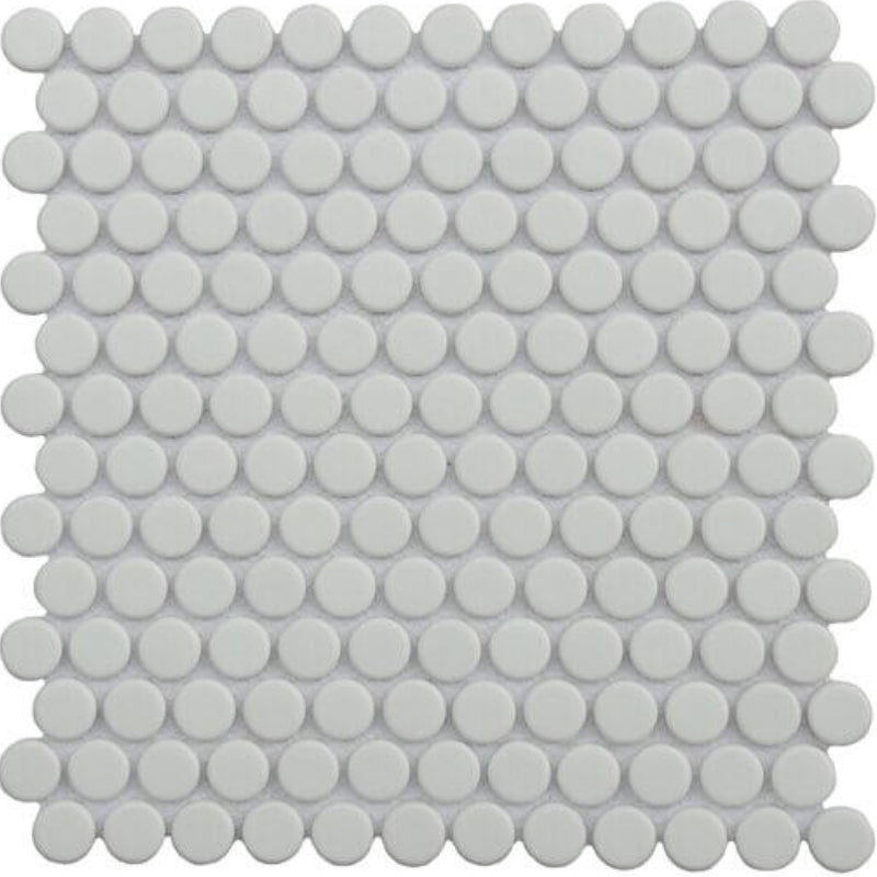 Happy Floors 11.7" x 12" Endura Penny Round Glass & Stone Mosaic