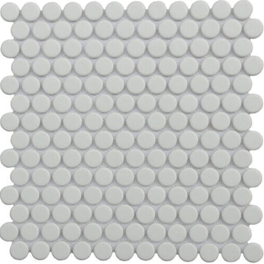 Happy Floors 11.7" x 12" Endura Penny Round Glass & Stone Mosaic