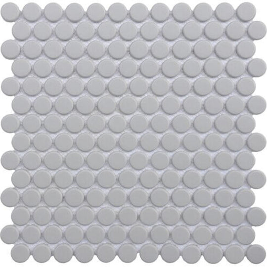 Happy Floors 11.7" x 12" Endura Penny Round Glass & Stone Mosaic