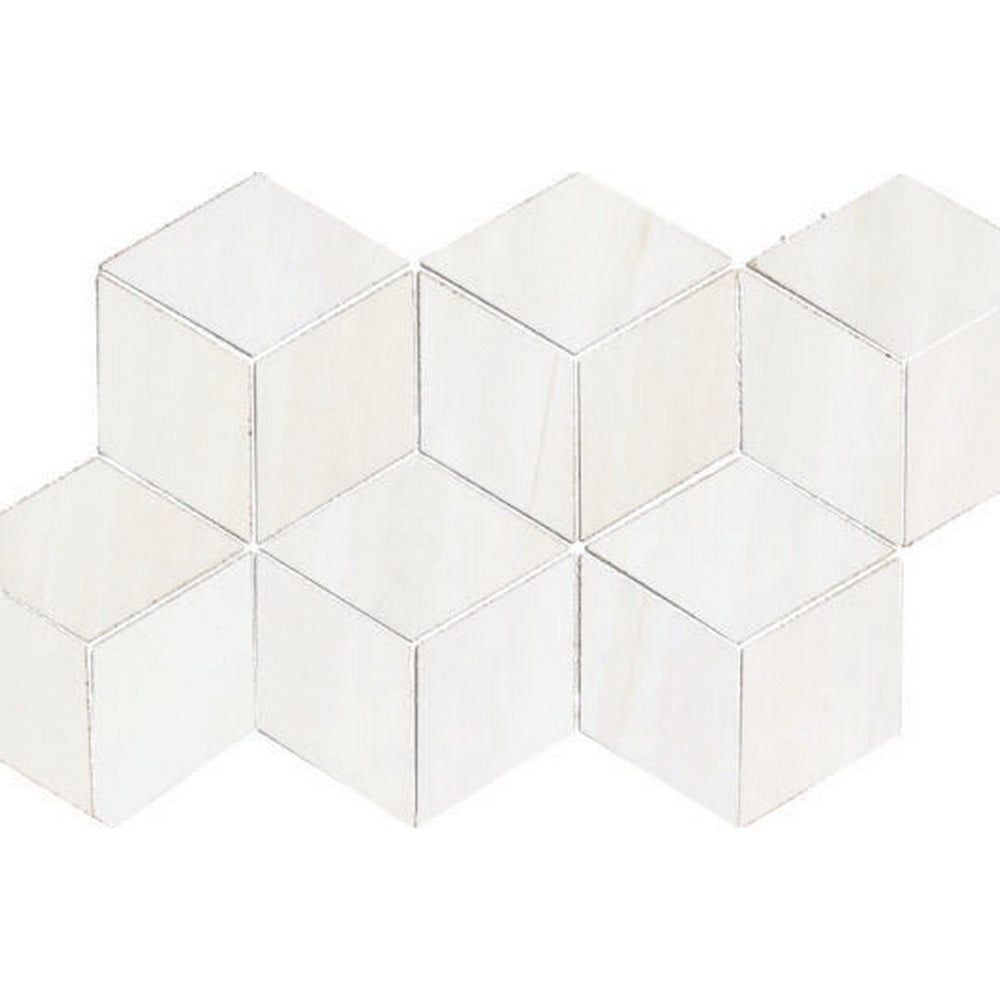 Happy Floors 12" x 14" Dolomite Natural Porcelain Hexagon Mosaic