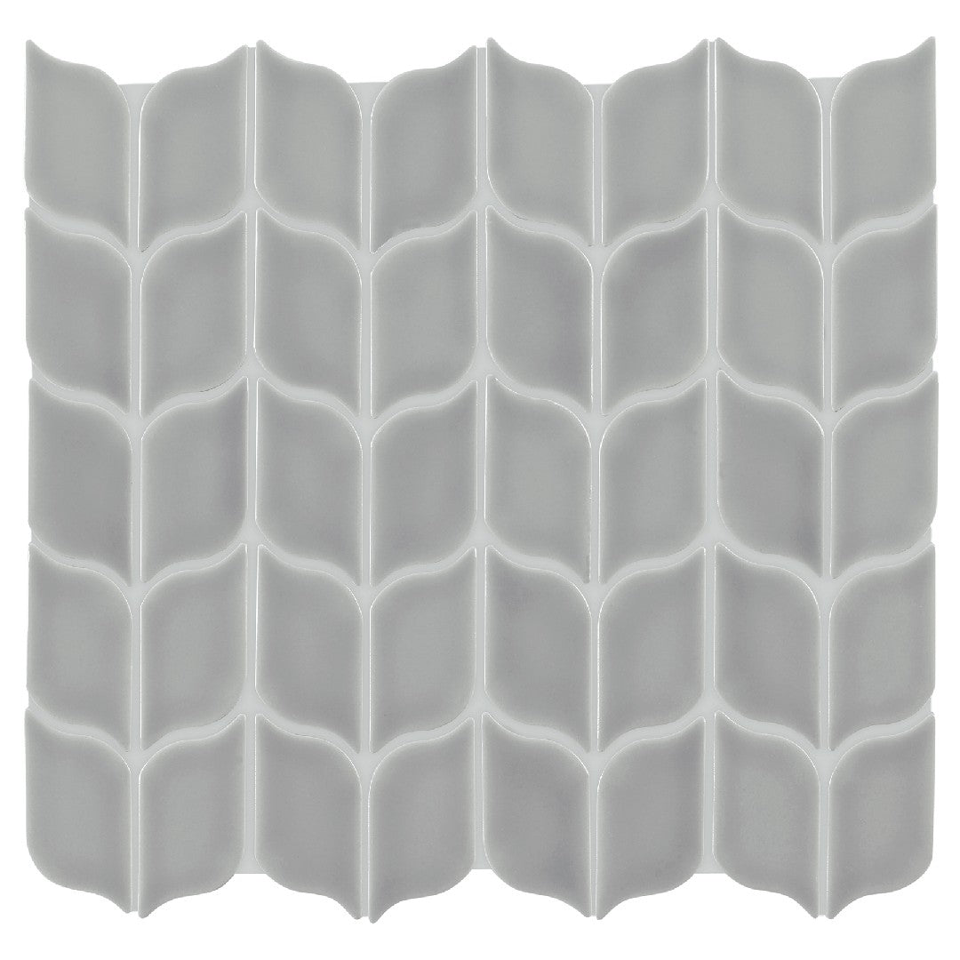 Crossville 12" x 12" Handwritten Gloss Ceramic Leaf Mosaic