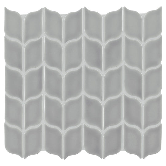 Crossville 12" x 12" Handwritten Gloss Ceramic Leaf Mosaic