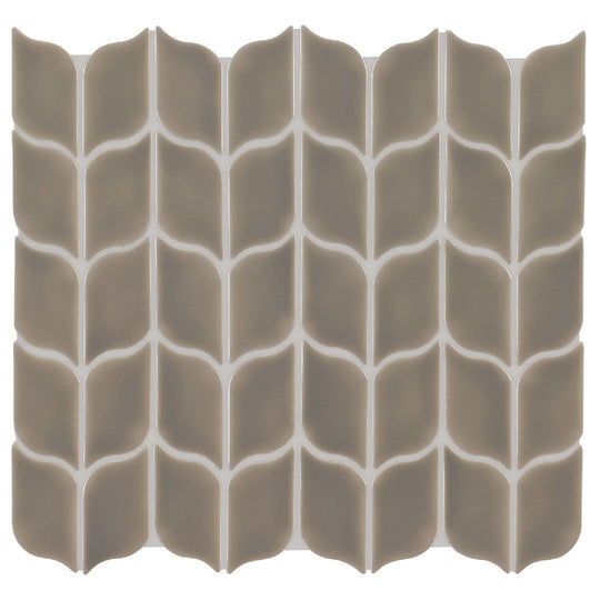 Crossville 12" x 12" Handwritten Gloss Ceramic Leaf Mosaic