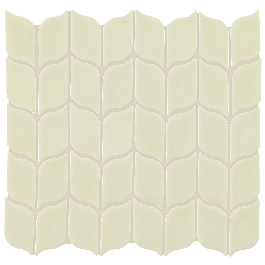 Crossville 12" x 12" Handwritten Gloss Ceramic Leaf Mosaic