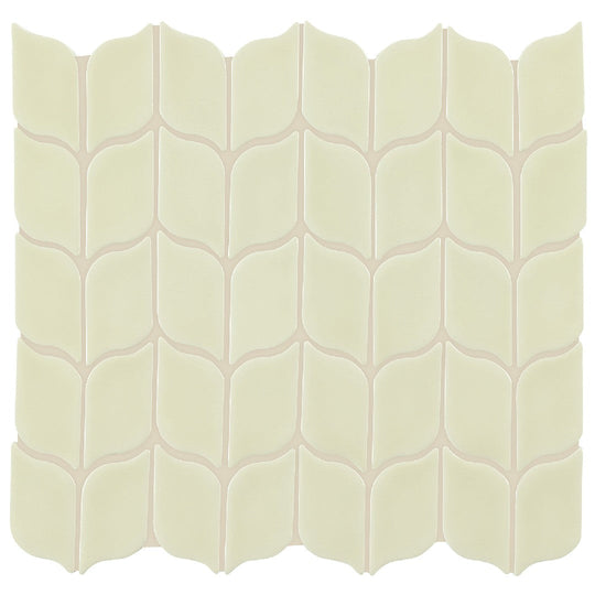 Crossville 12" x 12" Handwritten Gloss Ceramic Leaf Mosaic