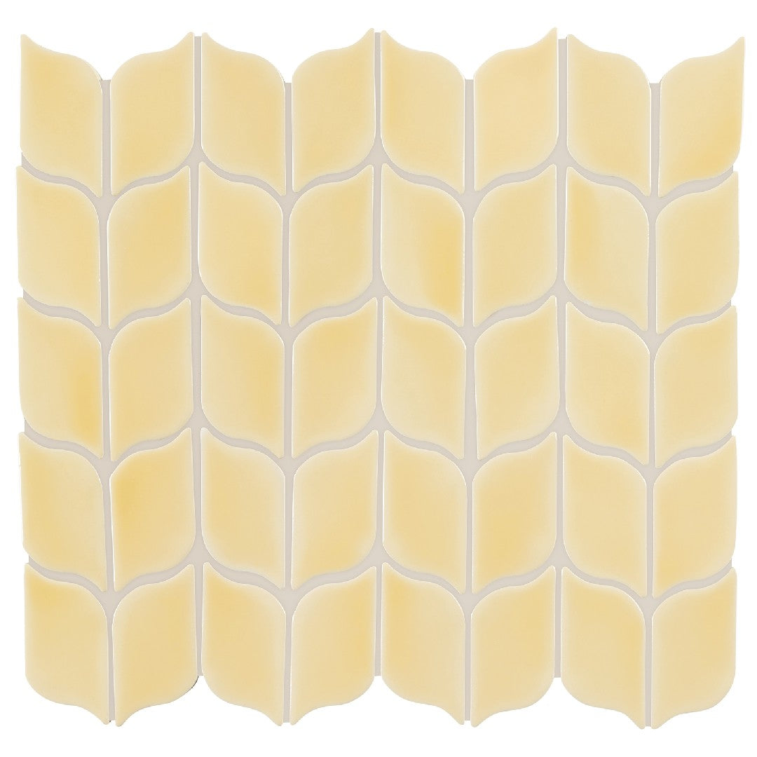 Crossville 12" x 12" Handwritten Gloss Ceramic Leaf Mosaic