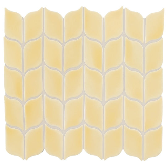 Crossville 12" x 12" Handwritten Gloss Ceramic Leaf Mosaic
