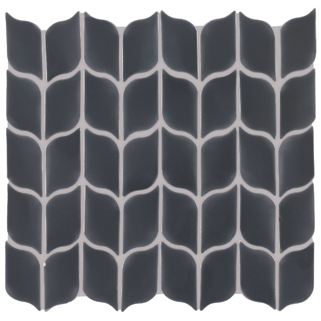 Crossville 12" x 12" Handwritten Gloss Ceramic Leaf Mosaic