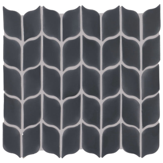 Crossville 12" x 12" Handwritten Gloss Ceramic Leaf Mosaic