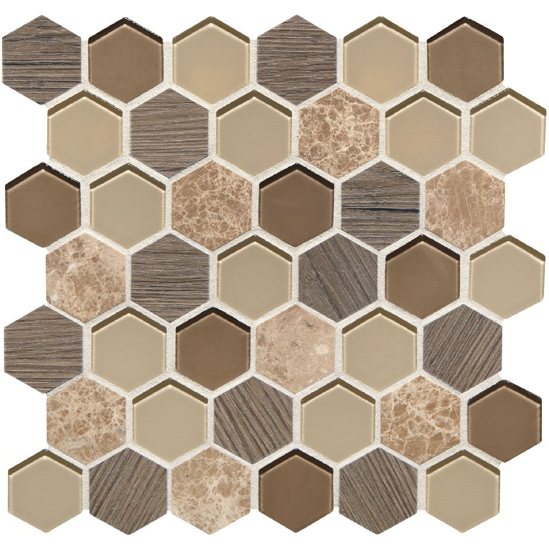 Daltile-Idyllic-Blends-11-x-11-Stone-&-Glass-2-Hexagon-Mosaic-Serene-Storm