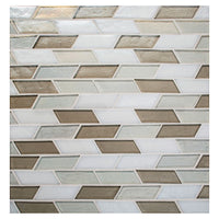 Daltile Illuminary 11" x 12" Matte Glass 1x3" Oscillating Mosaic