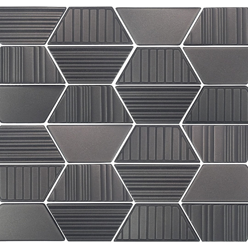 Daltile-Industrial-Metals-11-x-13-Satin-Metal-2x4-Trapezoid-Mosaic-Iron