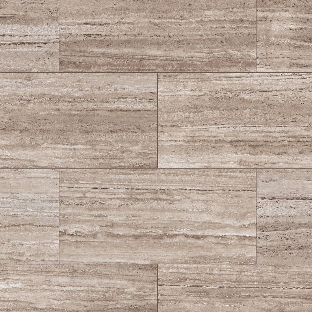 Inhaus Sono Eclipse Stone 12.2" x 25.12" SPC Vinyl Tile Beveled