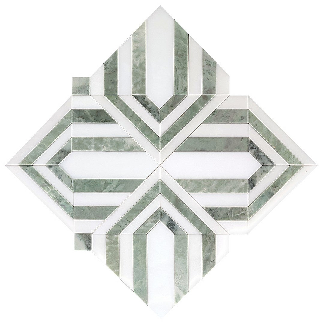 MiR Ireland 12" x 12" Polished Natural Stone Geometric Mosaic