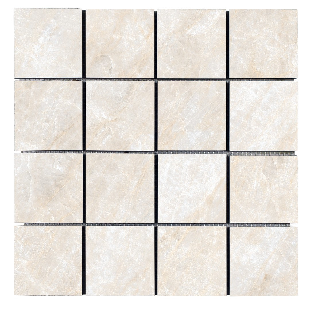 Tesoro 12" x 12" Oyster Rectified Matte Porcelain 3" Mosaic