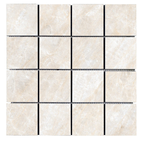 Tesoro 12" x 12" Oyster Rectified Matte Porcelain 3" Mosaic