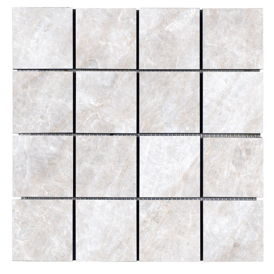Tesoro 12" x 12" Oyster Rectified Matte Porcelain 3" Mosaic