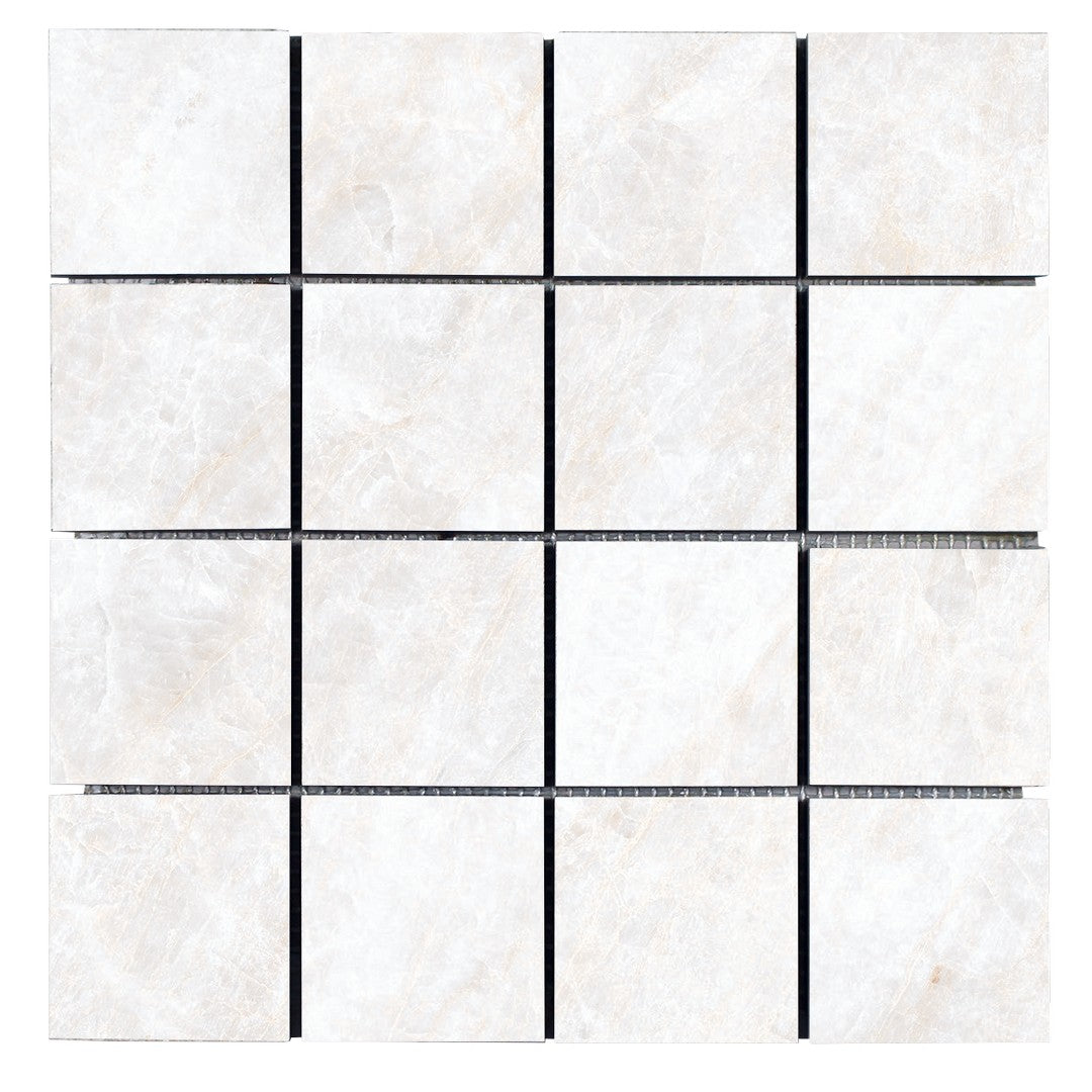 Tesoro 12" x 12" Oyster Rectified Matte Porcelain 3" Mosaic