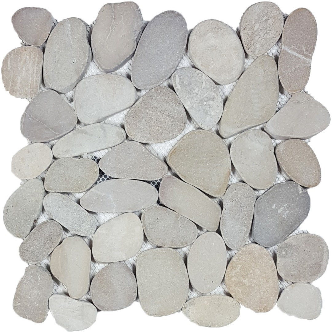 Tesoro 11" x 11" Ocean Stones Natural Stone Sliced Mosaic