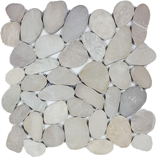 Tesoro 11" x 11" Ocean Stones Natural Stone Sliced Mosaic