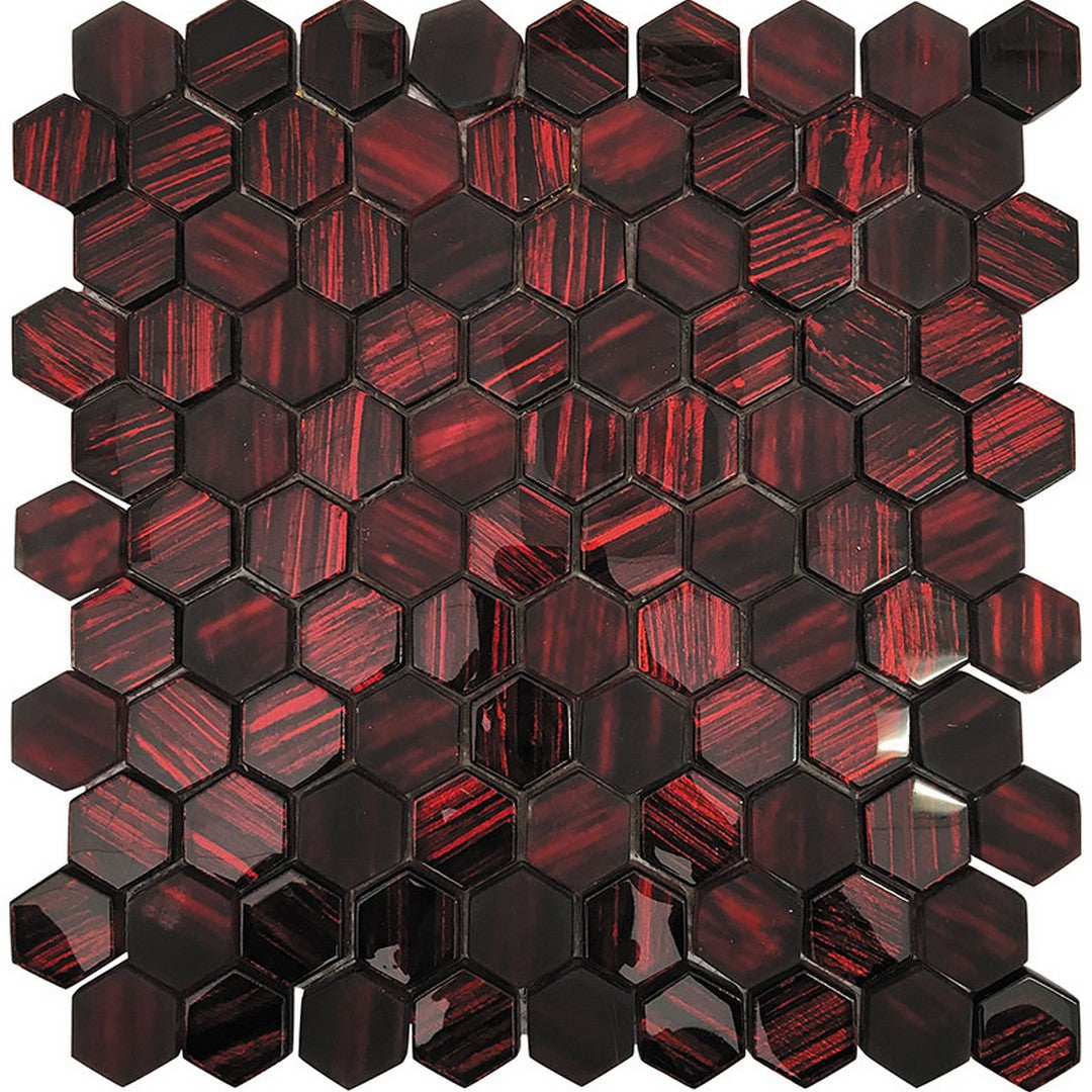 MiR Netherlands 11.3" x 11.3" Glass 1.2" Hexagon Mosaic