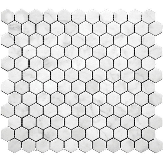 MiR Marbella 11.2" x 11.7" Honed Marble 1" Hexagon Mosaic