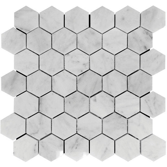 MiR Marbella 11.8" x 11.8" Polished Marble 2" Hexagon Mosaic