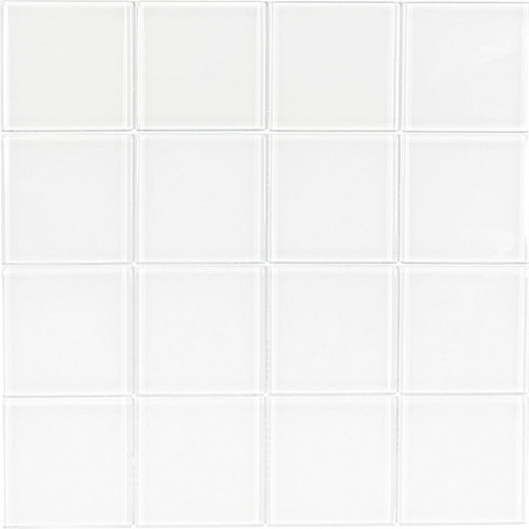 Tesoro 12" x 12" Crystal Glossy Glass 3" Mosaic