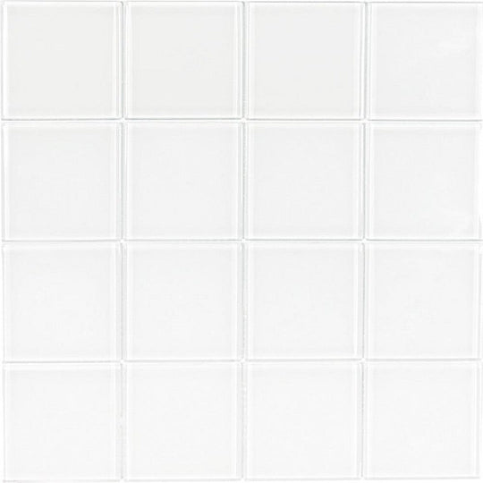 Tesoro 12" x 12" Crystal Glossy Glass 3" Mosaic