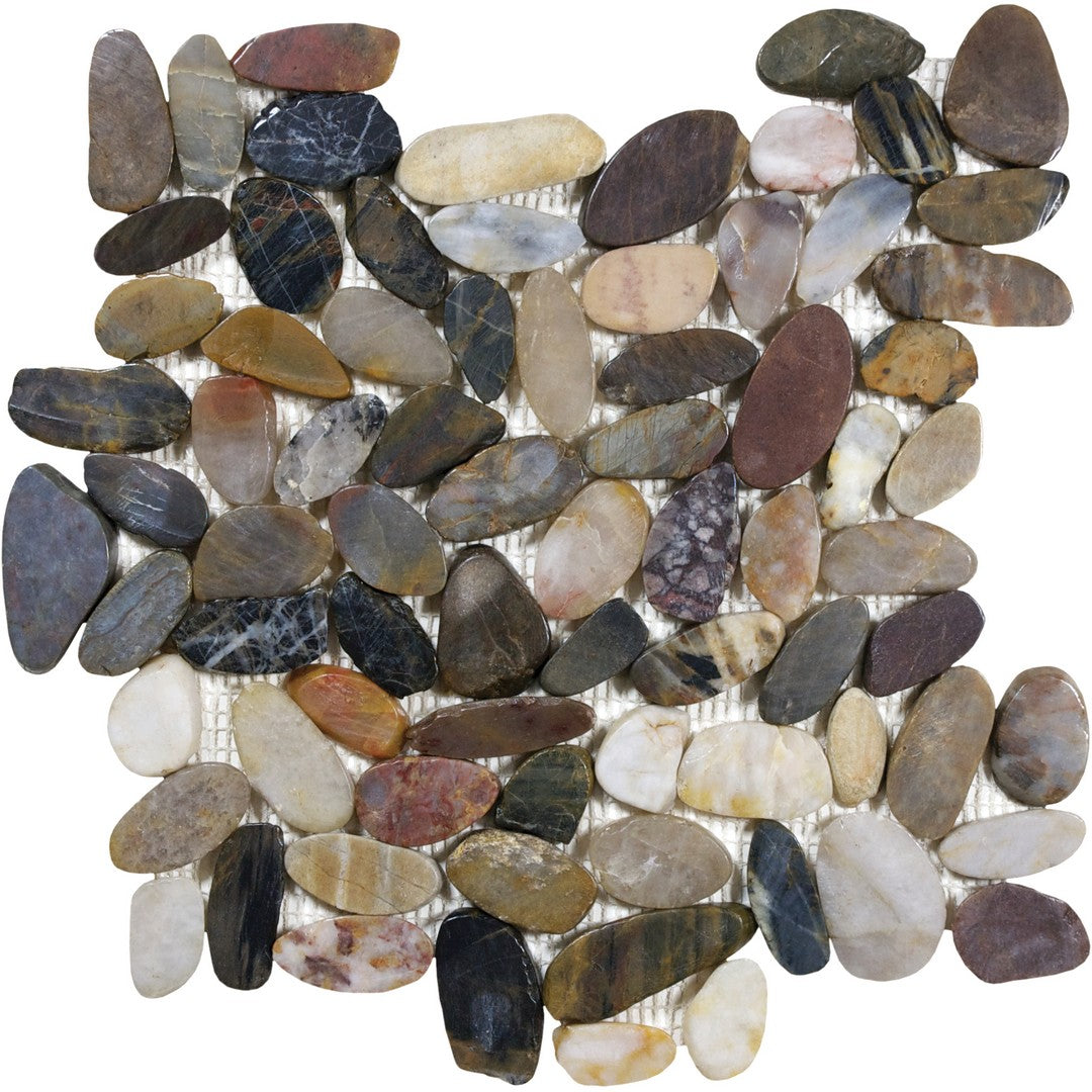 Tesoro 11.75" x 11.75" Ocean Stones Natural Stone Sliced Mosaic