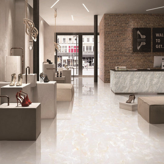 Kertiles-48-x-48-Snow-Rectified-Polished-Porcelain-Tile-Bianco