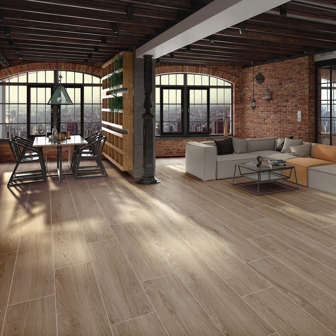Tesoro-6-x-36-Ninsba-Pressed-Matte-Porcelain-Wood-Plank-Camel