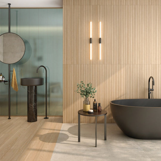 Bedrosians-Strata-24-x-48-Ribbed-Matte-Porcelain-Deco-Tile-Roble