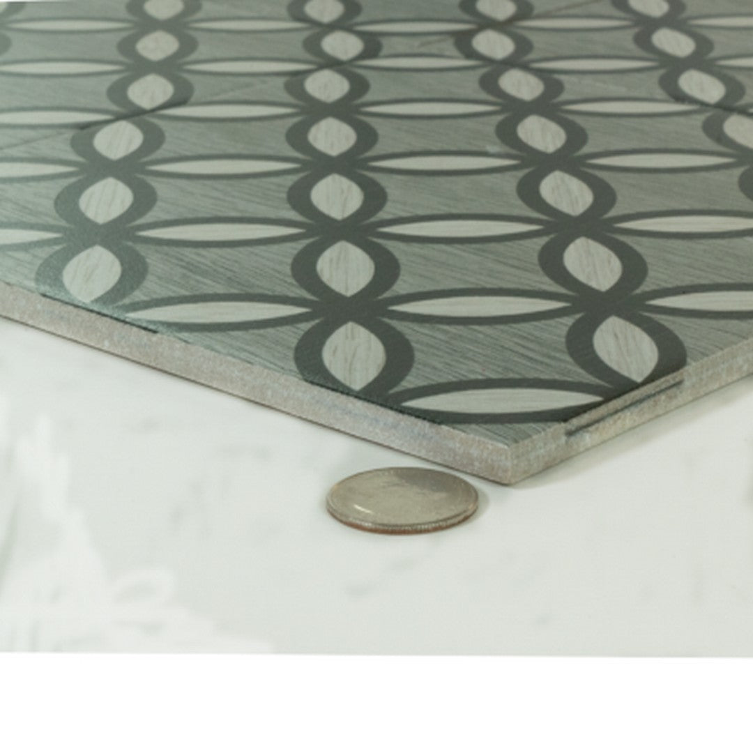 Keystone 8" x 8" Cementine Home Matte Porcelain Deco Tile-C4