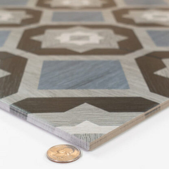 Keystone 8" x 8" Cementine Home Matte Porcelain Deco Tile-C5