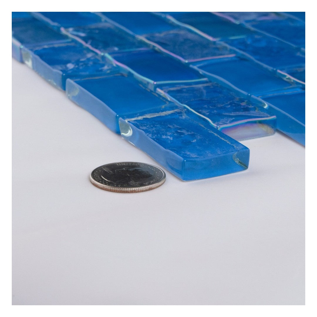 Keystone 12" x 12" North Glass 1x2" Mosaic-Azulterra