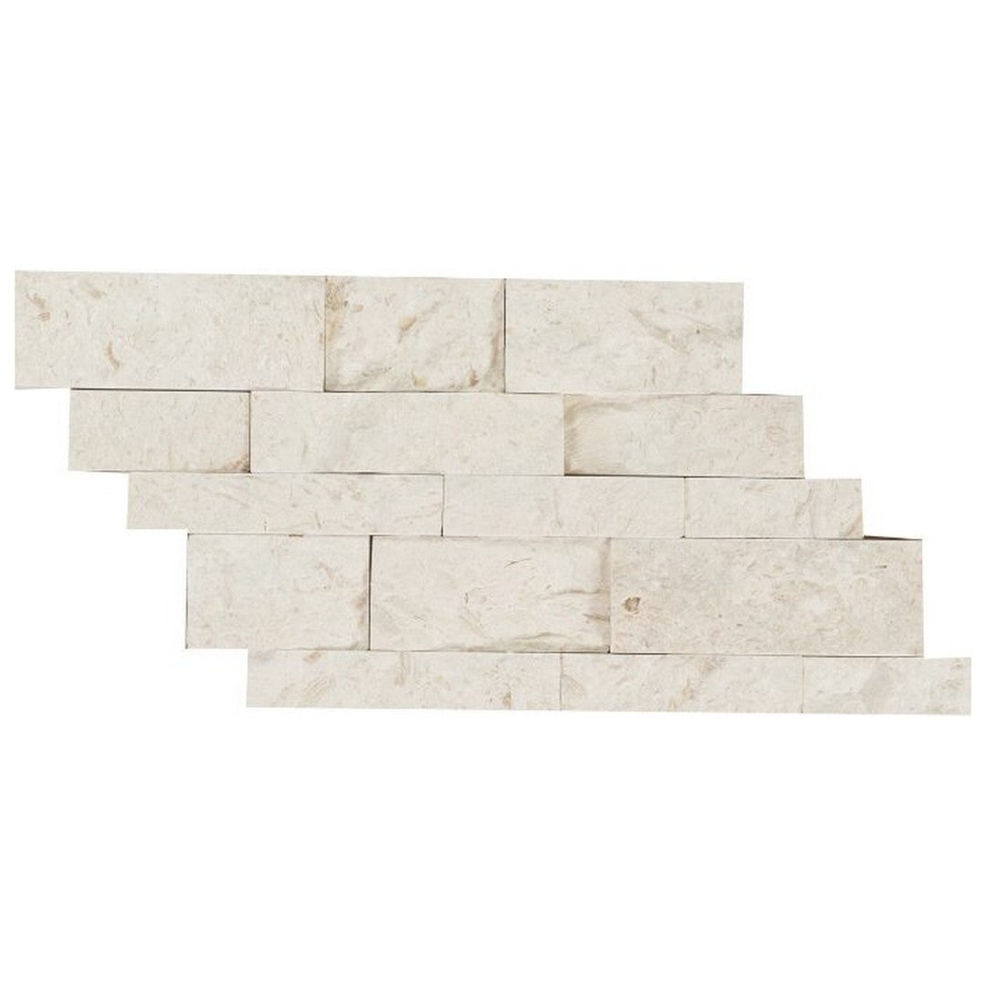 Keystone 7" x 12" Shell Beach Split Face Natural Stone Panel Mosaic