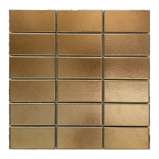 Keystone 12" x 12" Metallica Polished Porcelain Wall Mosaic