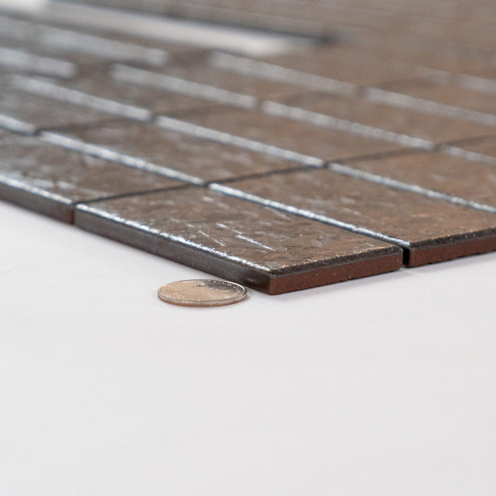 Keystone 12" x 12" Metallica Matte Porcelain Mosaic-Cristalli