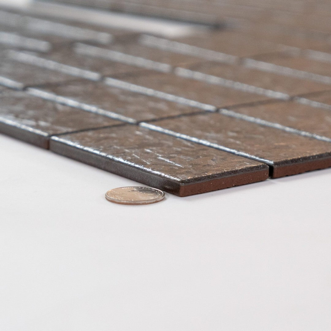 Keystone 12" x 12" Metallica Matte Porcelain Mosaic-Cristalli