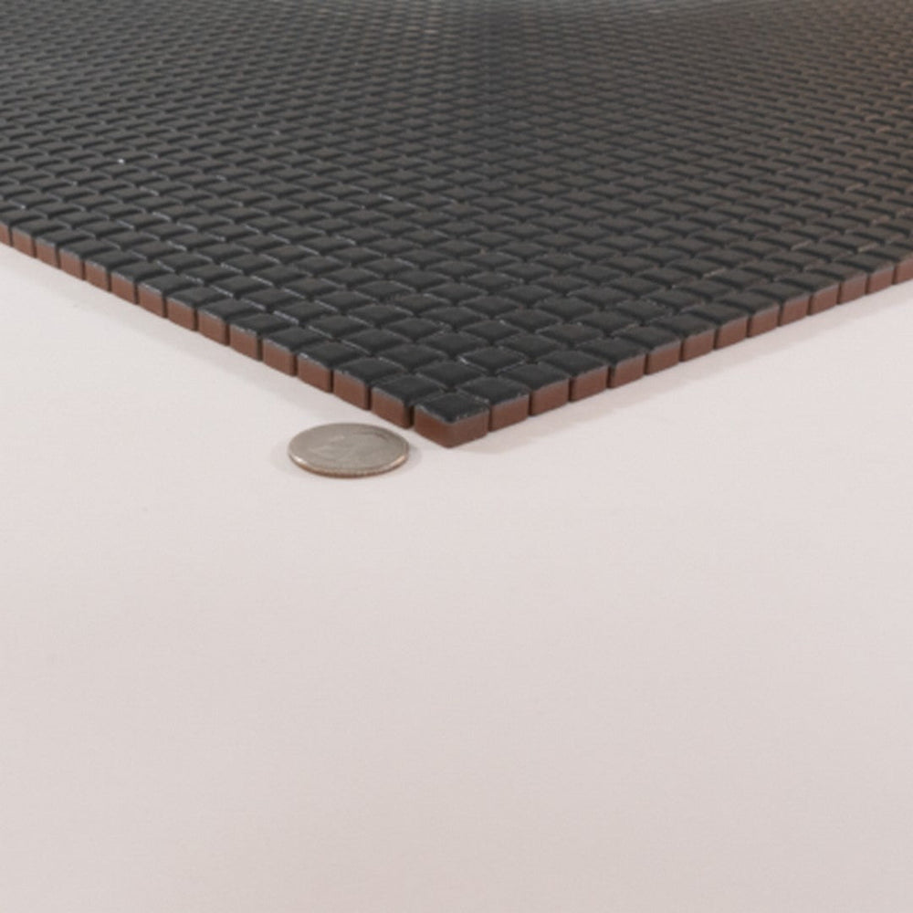 Keystone 12" x 12" Seta Matte Porcelain Mosaic-Carbone