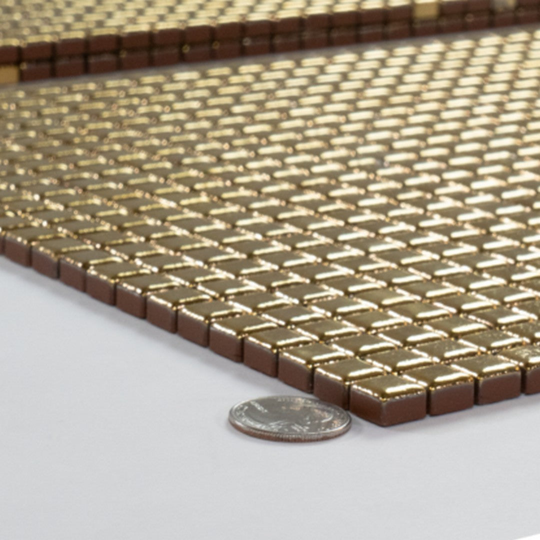 Keystone 12" x 12" Metallica Matte Porcelain Mosaic-Oro4000