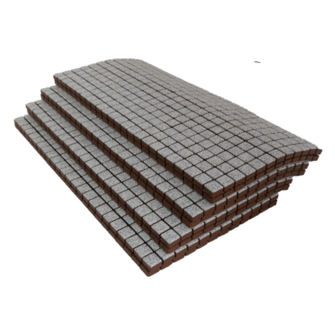 Keystone 12" x 12" Denim Matte Porcelain Mosaic-Piombo 15