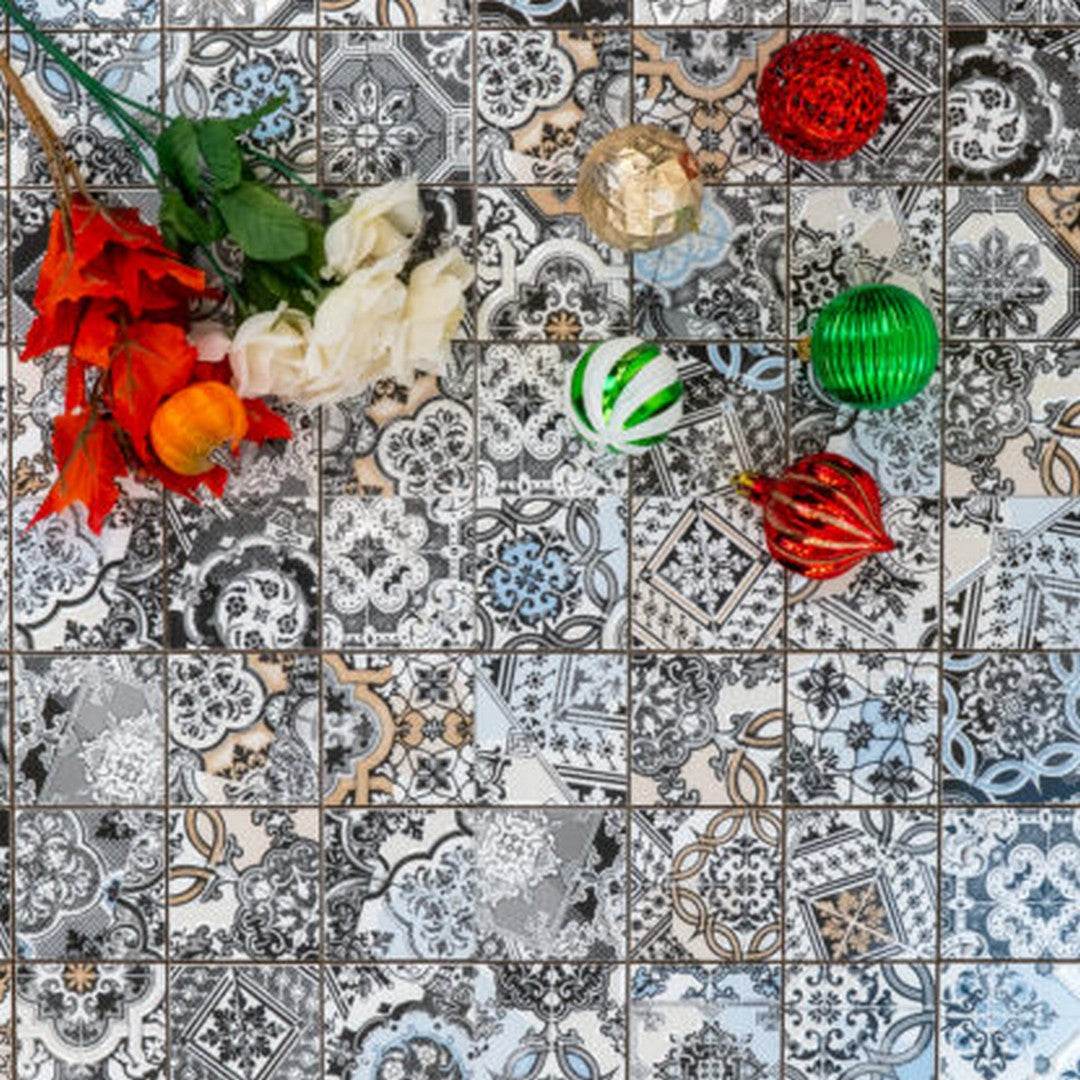 Keystone 12" x 12" Mix Classic Glossy Porcelain Mosaic-Classic