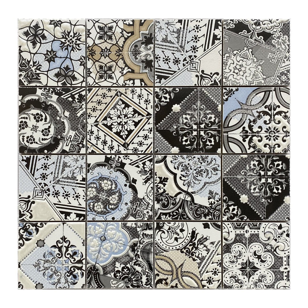 Keystone 12" x 12" Mix Classic Glossy Porcelain Mosaic