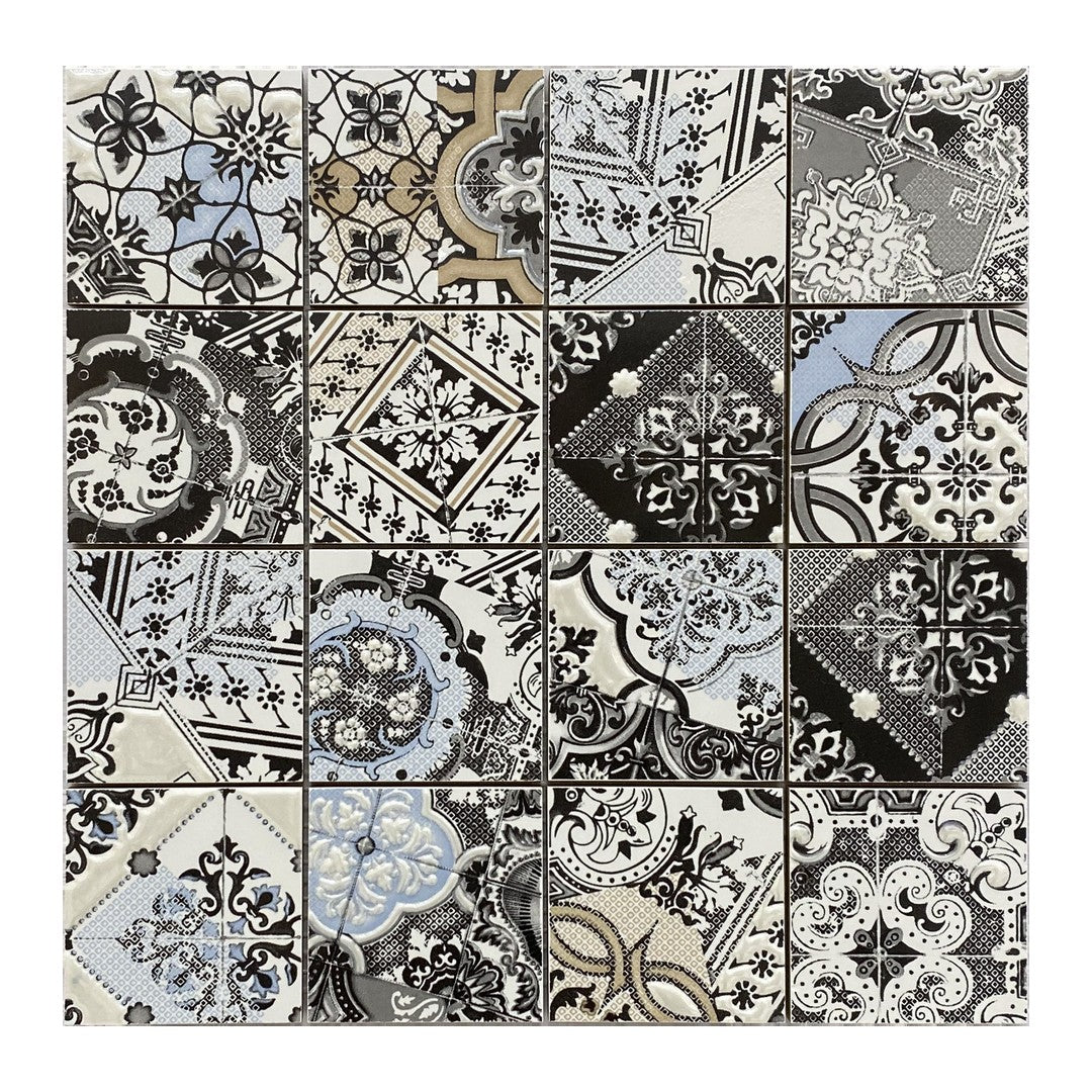 Keystone 12" x 12" Mix Classic Glossy Porcelain Mosaic