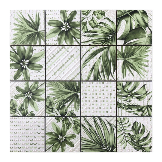 Keystone 12" x 12" Garden Glossy Porcelain Mosaic